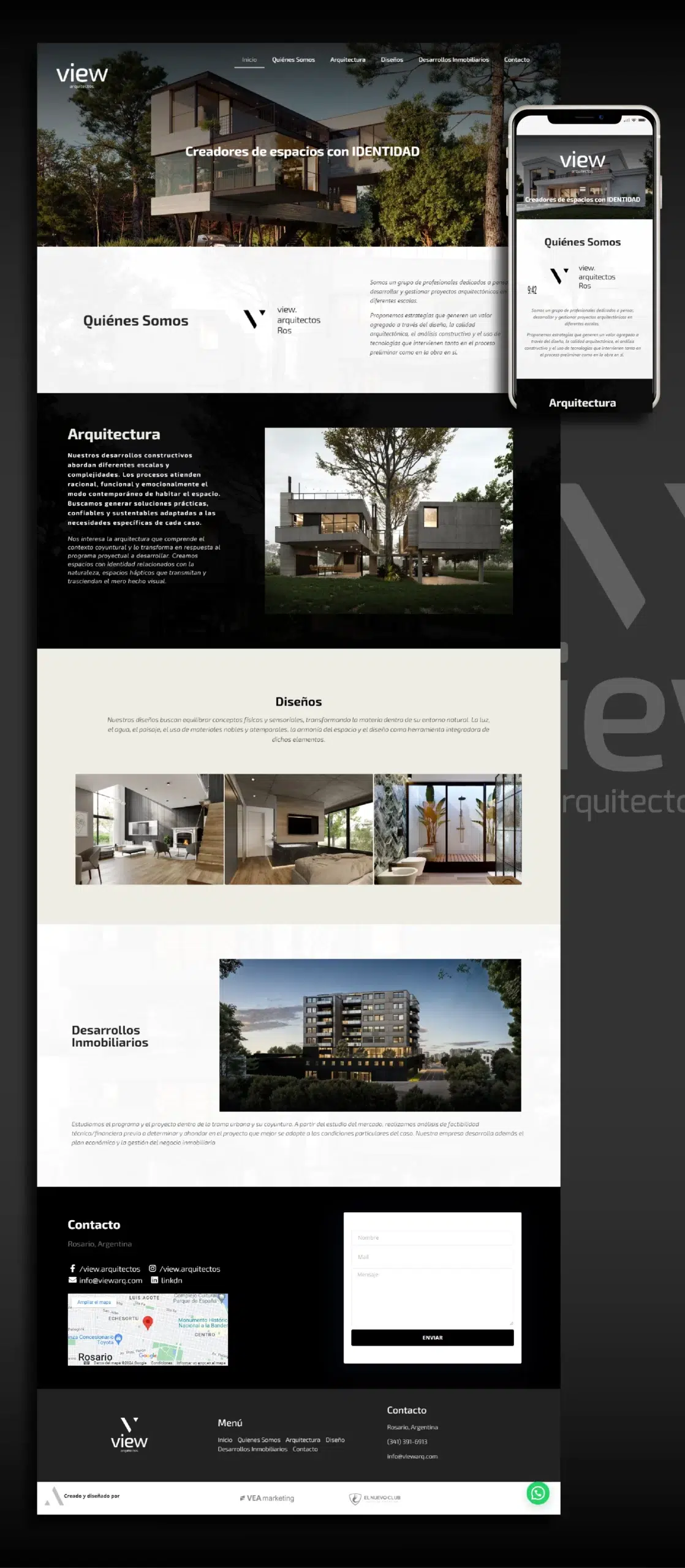 Diseño web para view responsive landing page